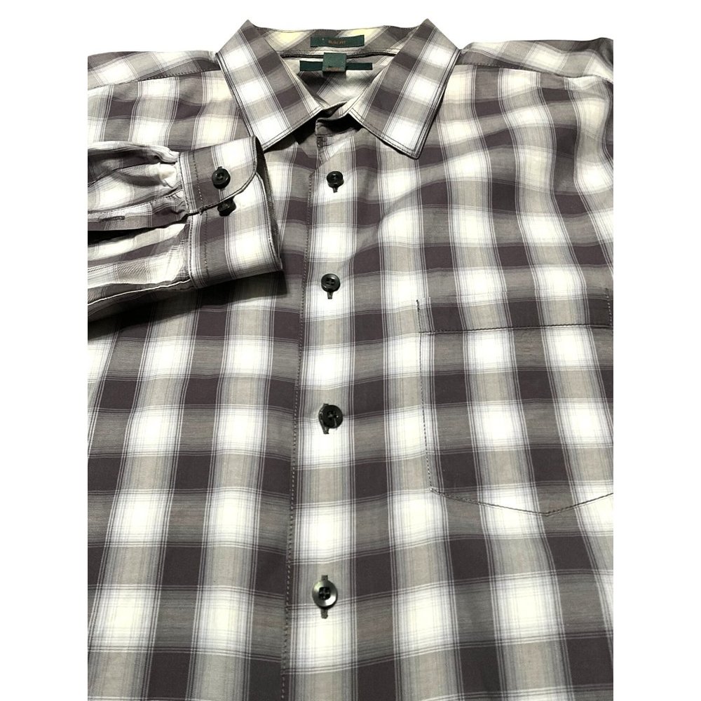 Egara‎ 2XLT long sleeve charcoal/white Men's Shirt